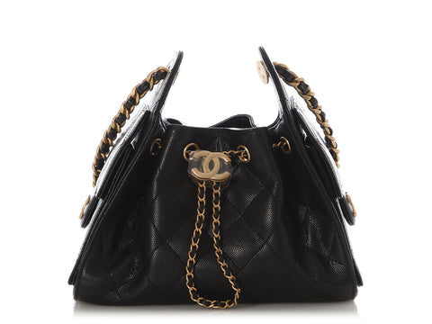 Chanel Mini Black Caviar 25 Hobo