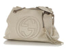 Gucci Medium Cream Pebbled Calfskin Soho Chain Shoulder Bag