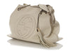 Gucci Medium Cream Pebbled Calfskin Soho Chain Shoulder Bag