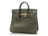 Hermès Vert Olive Ostrich HAC Birkin 32