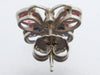 14K White Gold Pink and Blue Sapphire Butterfly Earrings