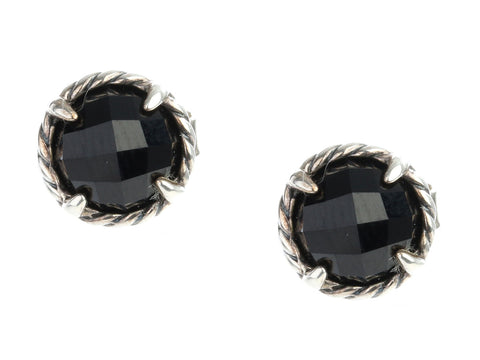 David Yurman Onyx Chatelaine Stud Earrings