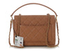 Chanel Medium Beige Quilted Caviar Top Handle Flap