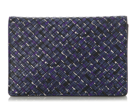 Bottega Veneta Blue and Purple Clutch
