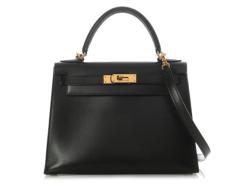 Hermès Black Box Calfskin Kelly 28
