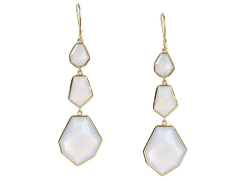 Ippolita 18K Yellow Gold Rock Crystal Three-Stone Drop Earrings