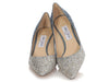 Jimmy Choo Silver and Dusk Blue Fireball Glitter Romy 60 Pumps