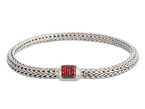 John Hardy Sterling Silver Pavé Stone Classic Chain Bracelet