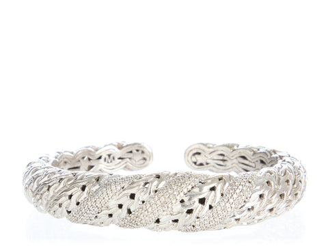 John Hardy Sterling Silver Pavé Diamond Kick Bracelet
