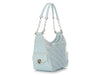 Judith Leiber Blue Leather Wave Shoulder Bag