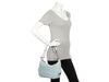Judith Leiber Blue Leather Wave Shoulder Bag
