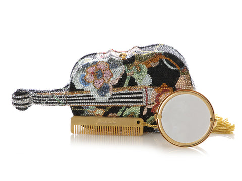 Judith Leiber Floral Cello Crystal Minaudière
