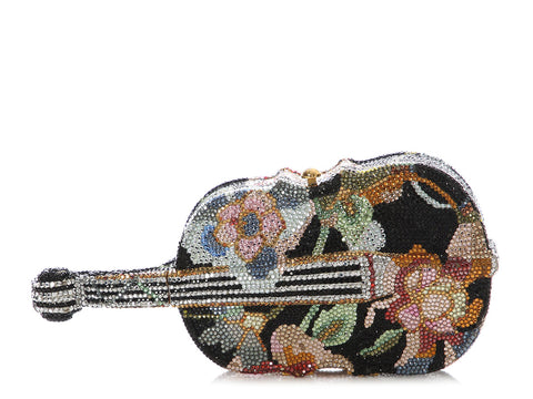 Judith Leiber Floral Cello Crystal Minaudière