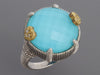 Judith Ripka Two-Tone Turquoise Doublet Ring