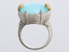 Judith Ripka Two-Tone Turquoise Doublet Ring