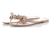 Valentino Blush Rubber Rockstud Bow Thong Sandals