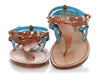 Valentino Brown Rockstud Gladiator Thong Sandals