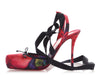 Christian Louboutin Silk Print Cassia Lace Up 100mm Pumps