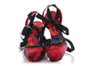 Christian Louboutin Silk Print Cassia Lace Up 100mm Pumps