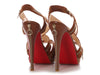Christian Louboutin Cognac Suede Trailer 140 Zipper Heels