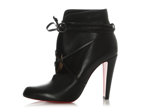 Christian Louboutin Black S.I.T. Rain 100 Ankle Boots