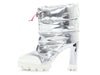 Christian Louboutin Metallic Silver Quilted Oriona 100 Boots