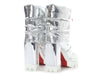 Christian Louboutin Metallic Silver Quilted Oriona 100 Boots