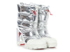 Christian Louboutin Metallic Silver Quilted Oriona 100 Boots