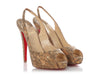 Christian Louboutin Gold Cork No Privé Pumps