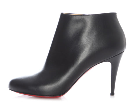 Christian Louboutin Black Calfskin Belle 85 Booties