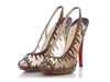 Christian Louboutin Crystal-Covered Mesh Maralena Peep-Toe Pumps