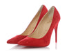 Christian Louboutin Red Suede Alminette 100 Pumps