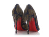 Christian Louboutin Nuit Suede and Gold Chain Dolly Party Pumps