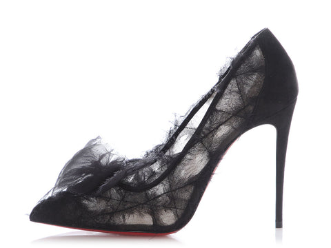 Christian Louboutin Black Toufrou 100 Pumps