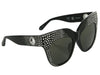 Linda Farrow Black Crystal Dunaway Cat Eye Sunglasses