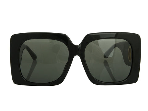 Linda Farrow Black Square Oversized Sierra Sunglasses