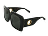 Linda Farrow Black Square Oversized Sierra Sunglasses