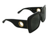 Linda Farrow Black Square Oversized Sierra Sunglasses