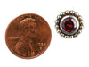 Lagos Small Two-Tone Garnet Stud Earrings