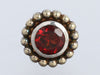 Lagos Small Two-Tone Garnet Stud Earrings