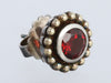 Lagos Small Two-Tone Garnet Stud Earrings