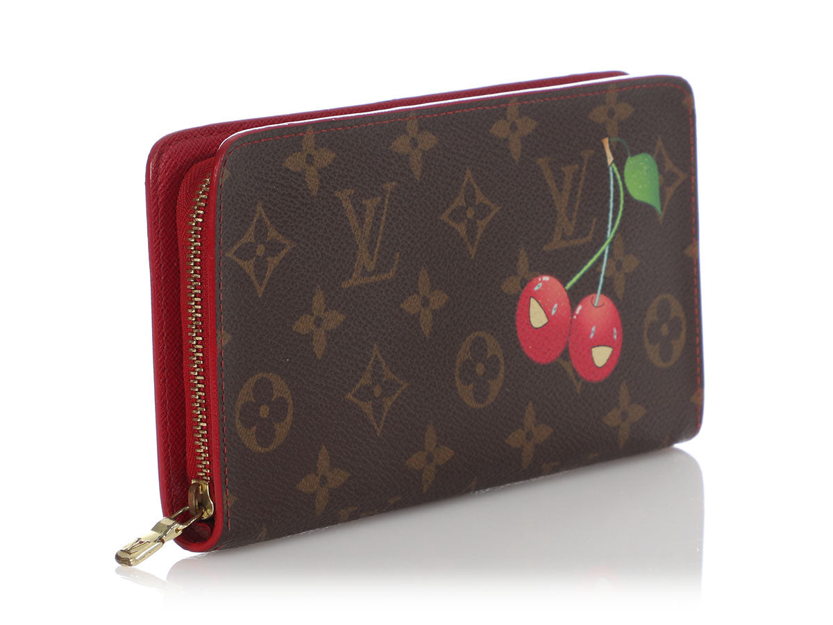 Louis Vuitton Limited Murakami Cherry Monogram Cerise Compact Zip Wallet