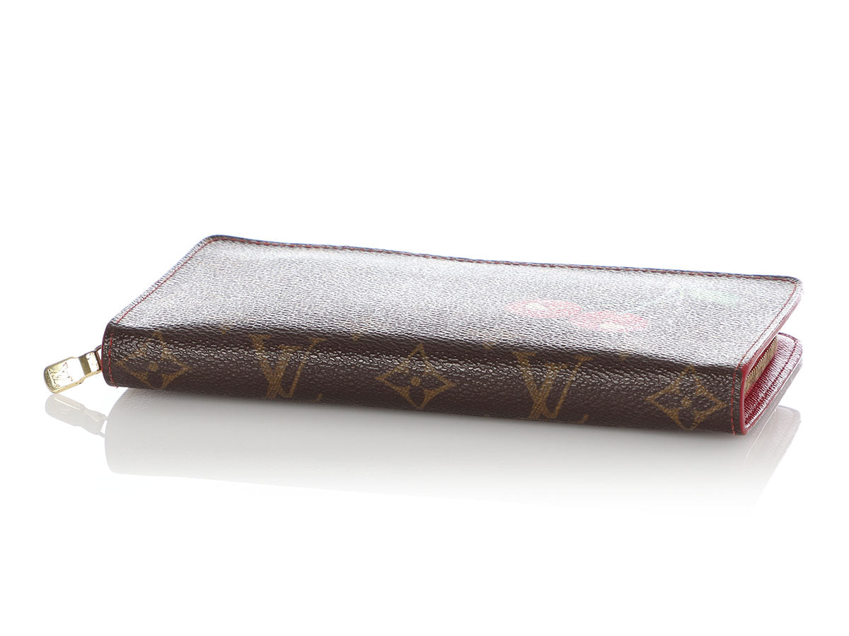 Louis Vuitton Limited Edition Monogram Canvas Cerises Compact Zippy Wallet