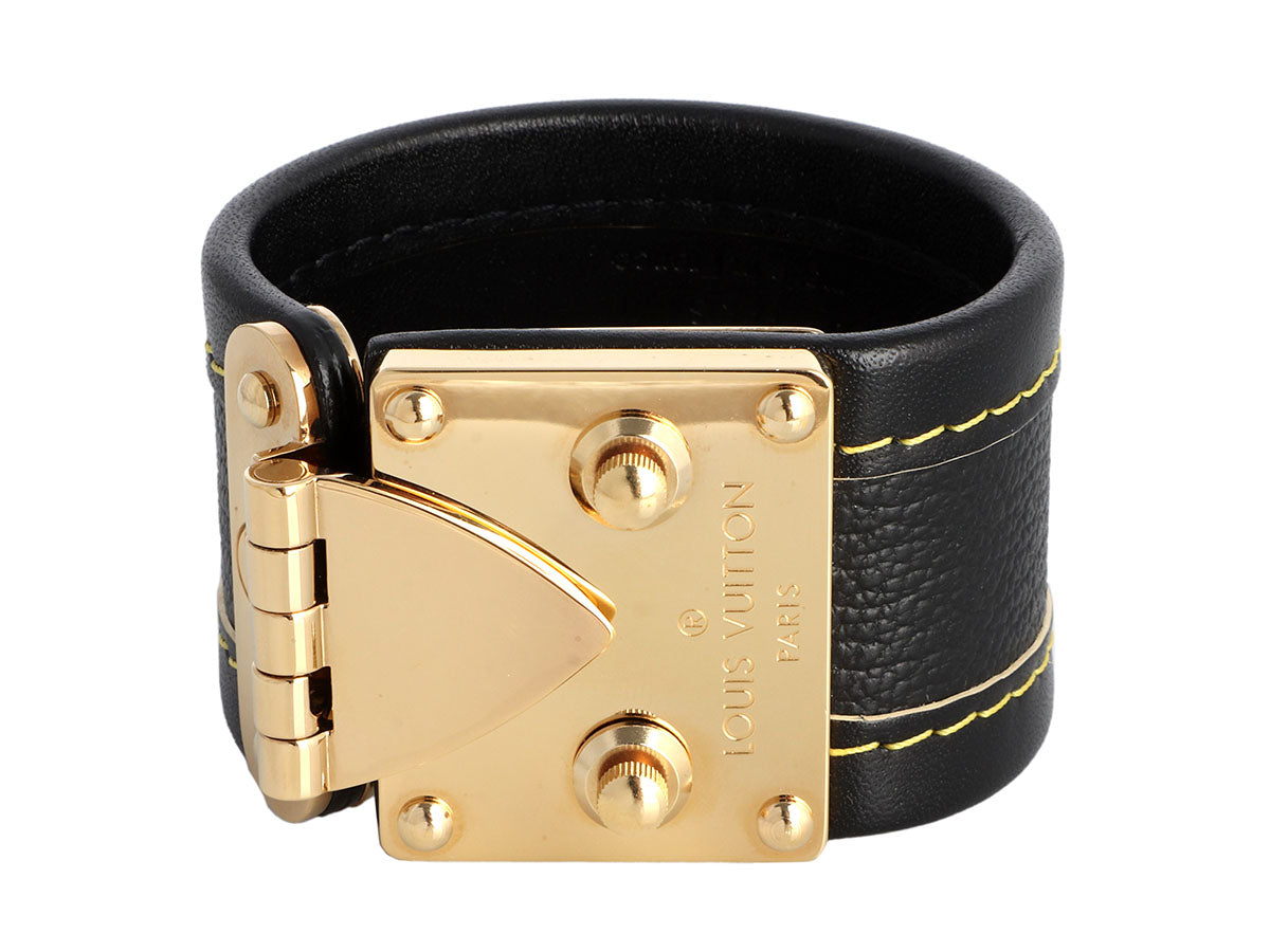 Louis Vuitton gold leather bracelet