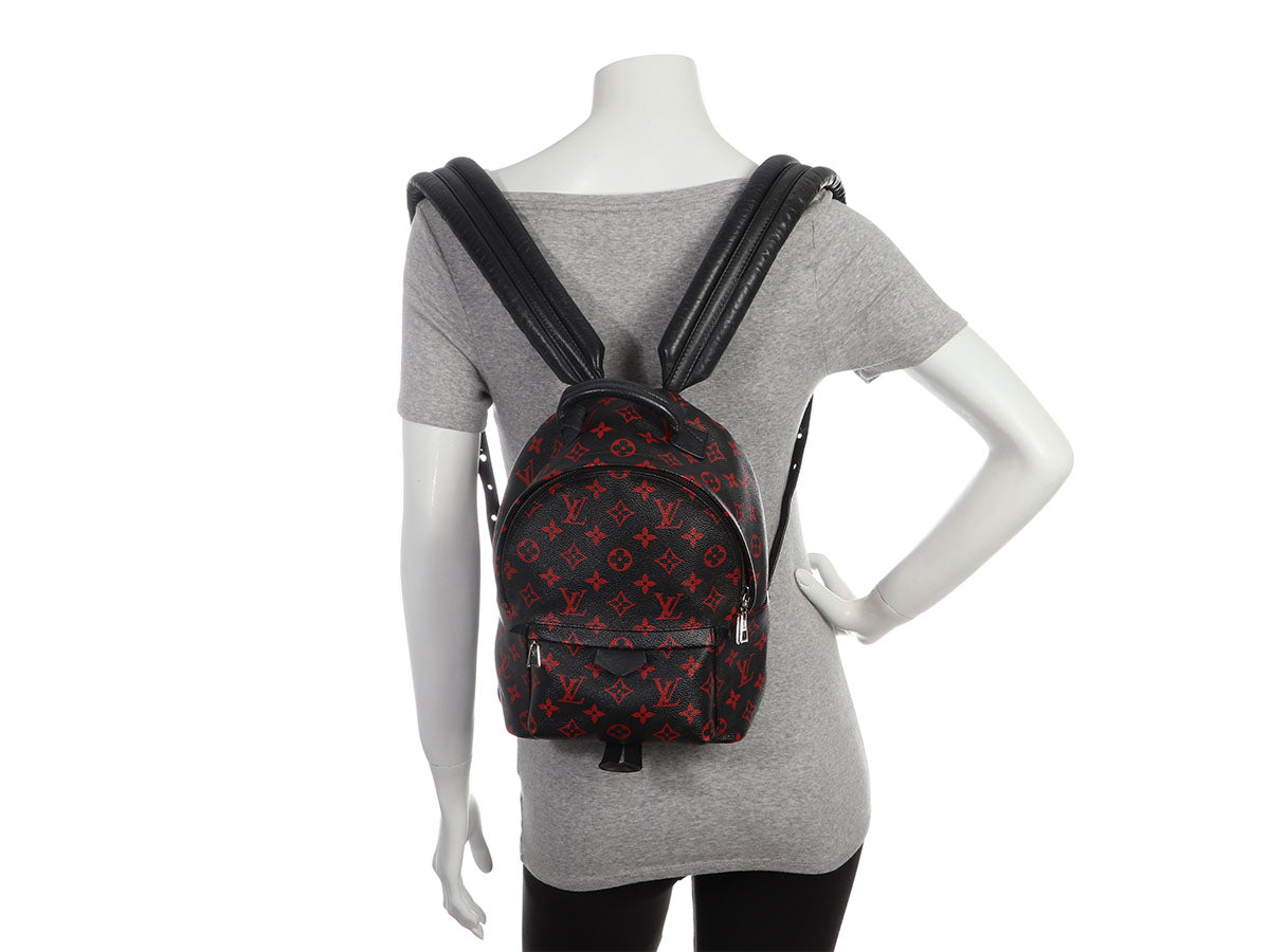 Louis Vuitton Backpack Palm Springs Monogram Infrarouge PM Black