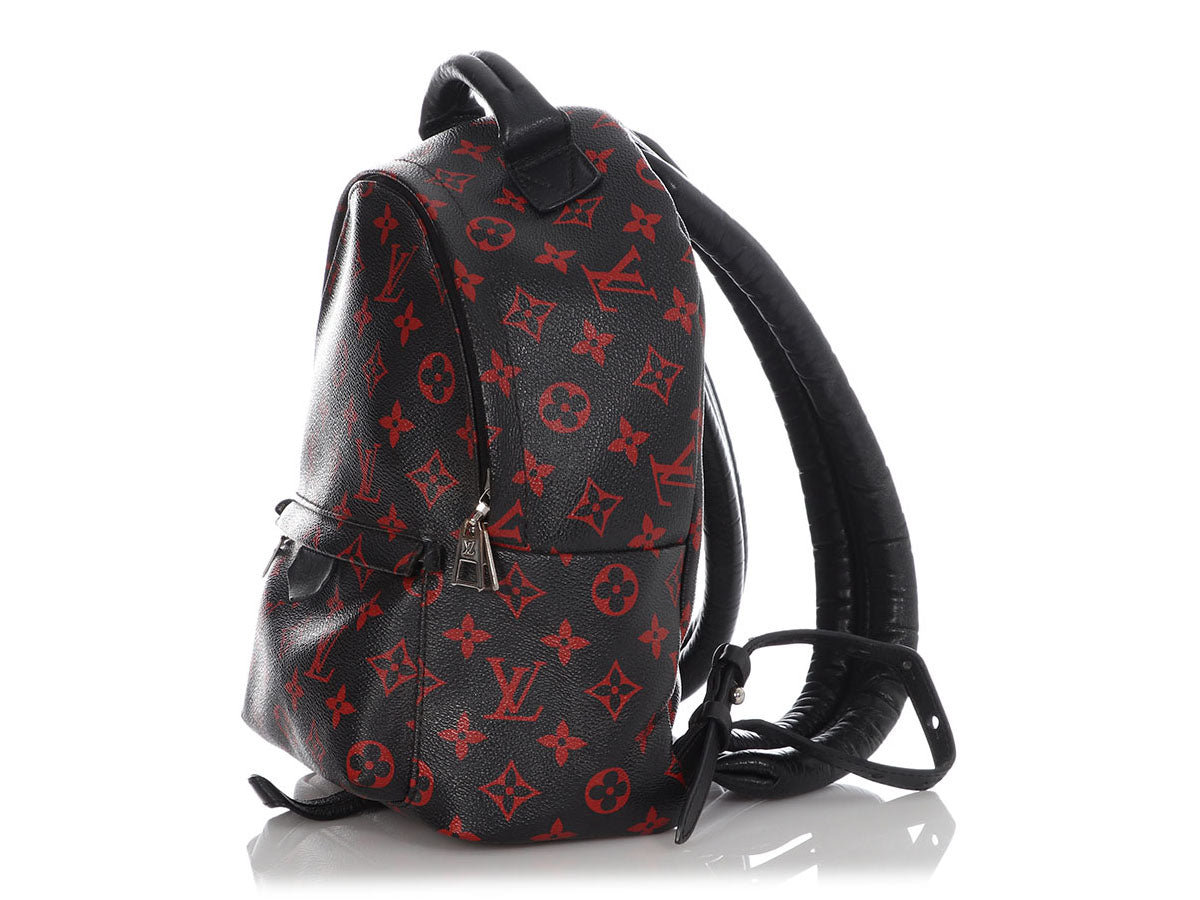 fake louis vuitton red and black backpack Louis Vuitton Palm Springs Limited Edition Monogram Infrarouge Pm Backpack