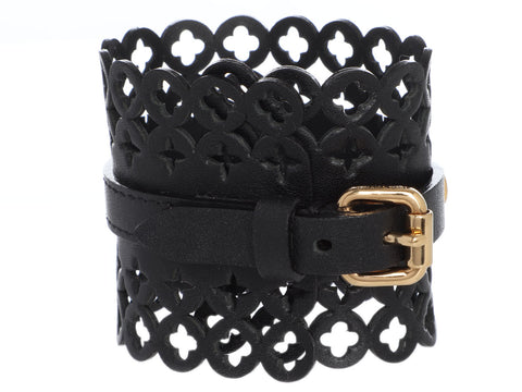 Louis Vuitton Nomade Koala Black Leather Bracelet S