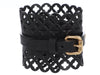 Louis Vuitton Black Laser Cut Leather Flower It Bracelet