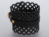 Louis Vuitton Black Laser Cut Leather Flower It Bracelet