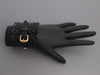 Louis Vuitton Black Laser Cut Leather Flower It Bracelet